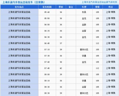 上海南站长途汽车时刻表(上海南站发布最新长途汽车时刻表)